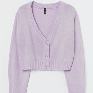 NWT Lilac Cropped Cardigan